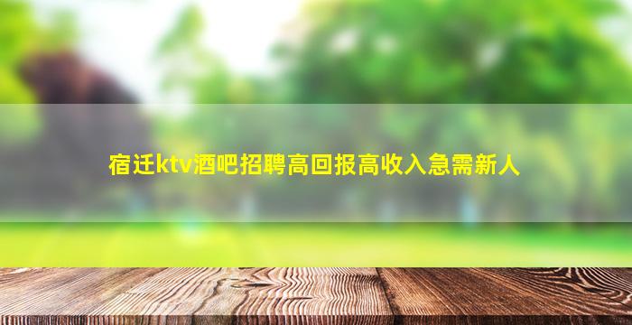 宿迁ktv酒吧招聘高回报高收入急需新人